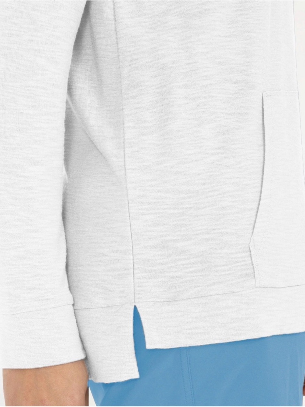 Free Fly Women’s Bamboo Slub Lightweight Sea Salt Ivory Hoodie Top M - Picture 4 of 12